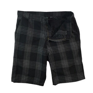 SH483 Mens BURNSIDE Skater Brand Striped Flat Front Chino Shorts 36